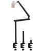 EastForce Adjustable Microphone Arm for Condenser Includes Two Extension Adjustable Low Profile Clamp 2kg Weight Capacity 3-Level Arm/Boom
