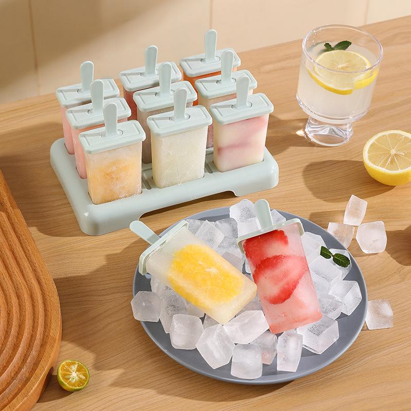 Ice Cream Popsicle Mold DIY Summer Machine Homemade Ice Box with Plastic Stick Ice-lolly Mold Cube Tray Kitchen Barware Gadgets