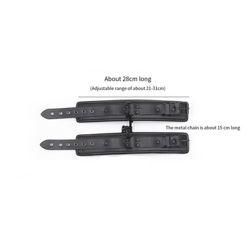 Top quality  bondage set handcuffs and ankle collar fetish slave sex toys bondage man woman sex games for couples.