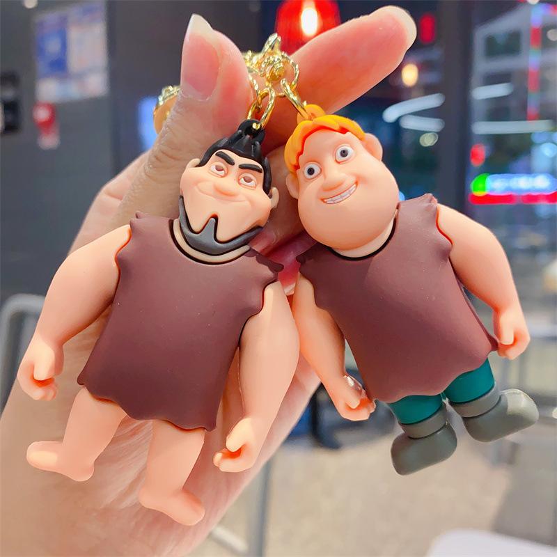 Kreative Animation Verrückter Primitiver Schlüsselanhänger Personalisiert Europäischer und Amerikanischer Wilder Schlüsselanhänger Hülle Melon Brother Xiaoyi Herren und Damen Anhänger