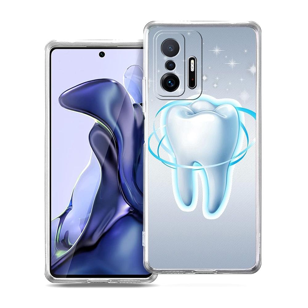 Transparent Phone Case for Xiaomi Mi 14 13 12 11 Ultra 13T 12T 11T Poco X3 NFC F3 F6 Pro Lite 5G Soft TPU Shell Dentist Tooth