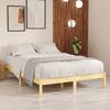 Vidaxl Bed Frame, Solid Wood, 135X190 Cm, Double