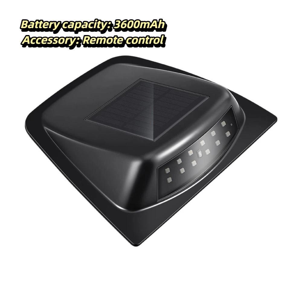 Soft Flashing Light LED Warning Light Solar Charging Design Auto Decorative Light  Daily Use чёрный