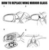 Replacement Mirror Glass Cube 08-13 Left and Right Rearview Mirror with Heater Auto Side Wings Replacement Glass for Car (Right)