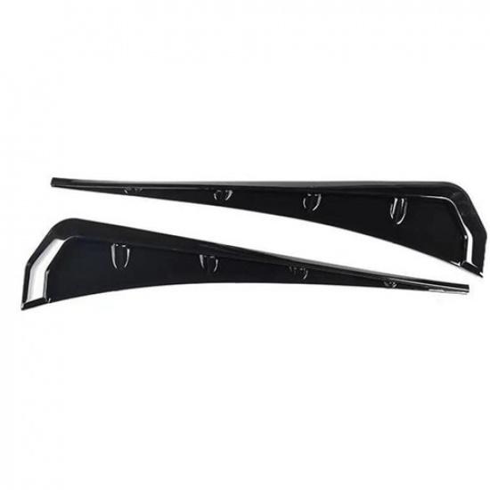 Trim Cover Wing Side Air Vents Fender TPU Car Soft Black Accessories Sport