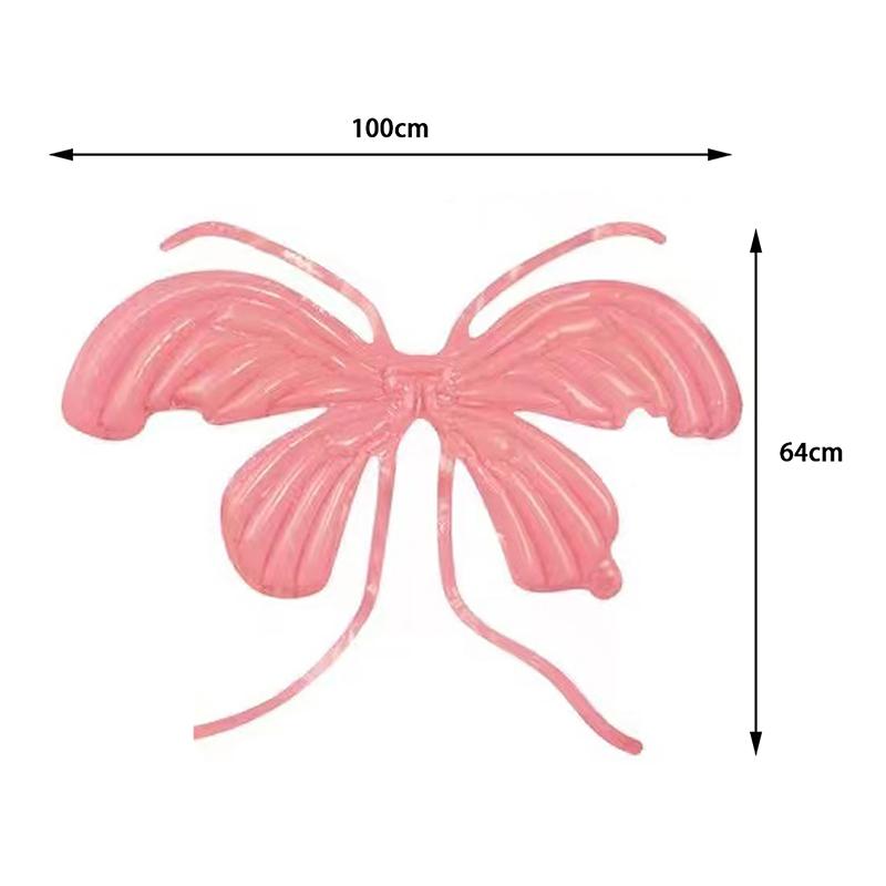 Bunter Engel Schmetterlingsflügel Ballon Alles Gute zum Geburtstag Kindertag Junge Mädchen DIY Partydekorationen Rücken hängender Folienballon Spielzeug