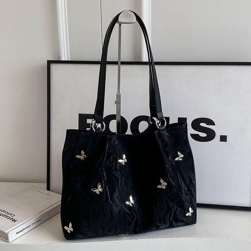 

Tote Bag Women s Large Capacity Fancy Class Tote Bag Black without pendant(In stock and fast delivery)