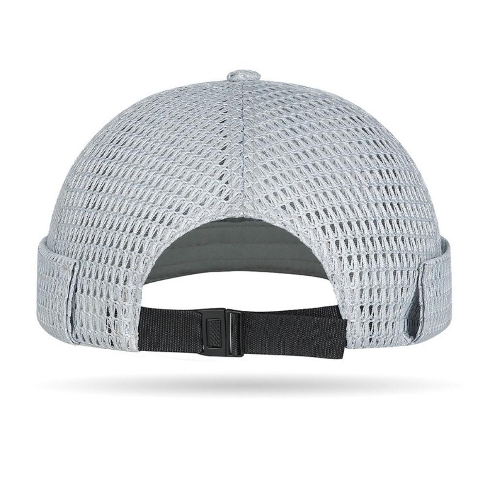 Verstellbarer Schirmloser Melonenhut Lässige Beanie-Mütze Modische Atmungsaktive Netzmütze Vintage