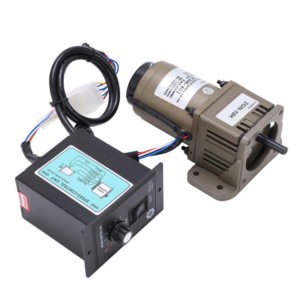 AC 220V 6W Single Phase Asynchronous Gear Motor Deceleration Adjustable Speed (10K)