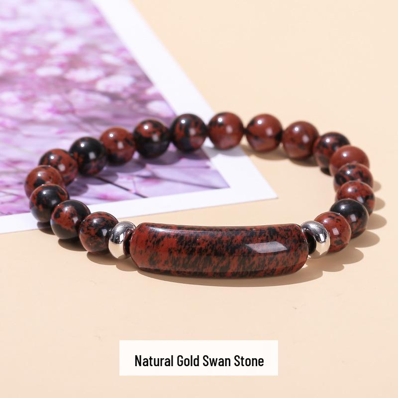 

Браслет из розового кварца, зеленого авантюрина и тигрового глаза - Simple Fashion Jewelry 8mm Long Tube 10*39mm