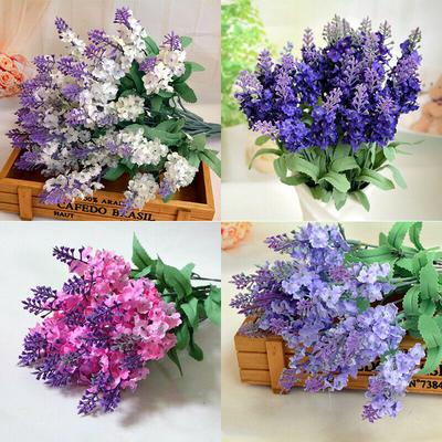10 Heads Bouquet Silk Artificial Lavender Fake Garden Plant Flower Home Decor