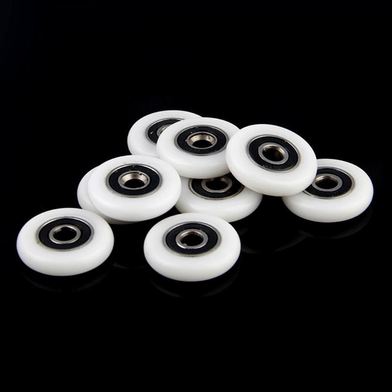 8pcs Bath Shower Door Rollers/Runners Pulleys 23mm Diameter Wheel Bathroom Replacement Part Enclosures Cabins
