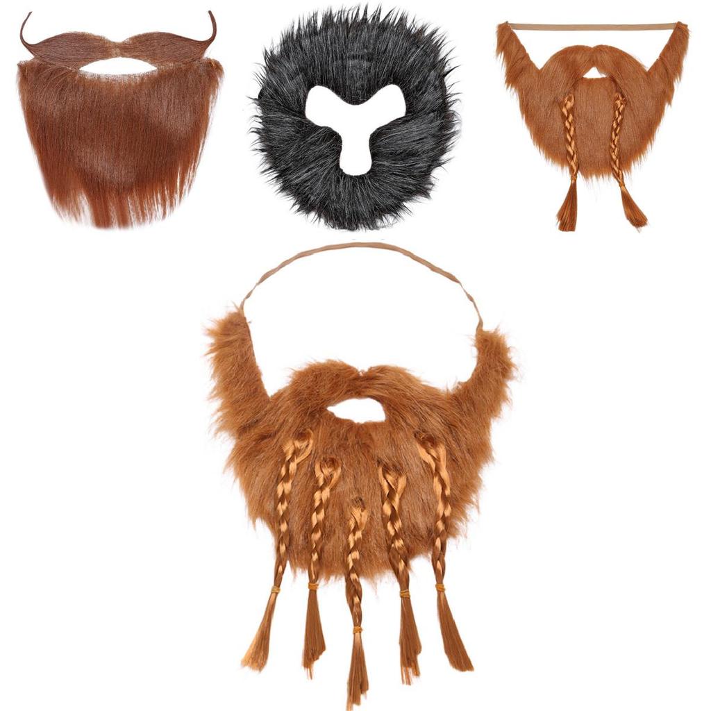 Halloween Fake Beard With Monkey Design For Adults Party Costumes