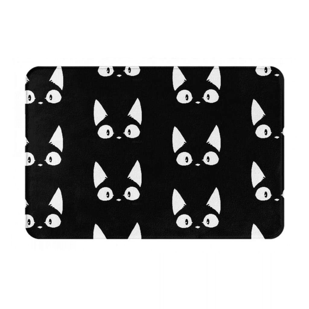 Colorful Cat Silhouettes Cartoon Black Cats Non-slip Doormat Floor Mat Carpet Rug for Kitchen Entrance Home Bedroom Footpad Mats