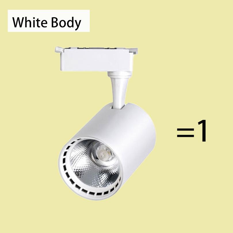 

Комплект светодиодных трековых светильников COB Track Lighting Настенный светильник Rail 220V Spot Lights Светодиодные трековые светильники Spotlight Магазин одежды Магазин Главная 20W Natural Light