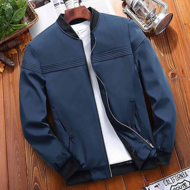 Men's Fashion Baseball Jacket Loose Casual Spring Autumn Bomber Jackets Men Stand Collar Outdoor Sport Windproof Coats