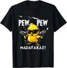 T-shirt Unisex-Adulti Uomo Donna Top Nero Piccolo Pew Pew Madafakas Pollo Divertente T-shirt unisex Uomo Donna Top