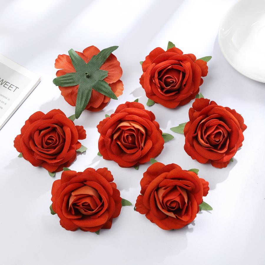 Premium Velvet Artificial Rose Heads for DIY Brooches and Clothing Accessories