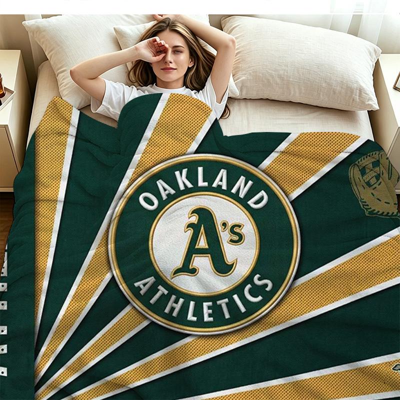 Oakland Athletics Druck Flanelldecke Hohe Qualität Warm Bequem Decke für Alle Jahreszeiten Perfekt für Geschenke Heimdekoration