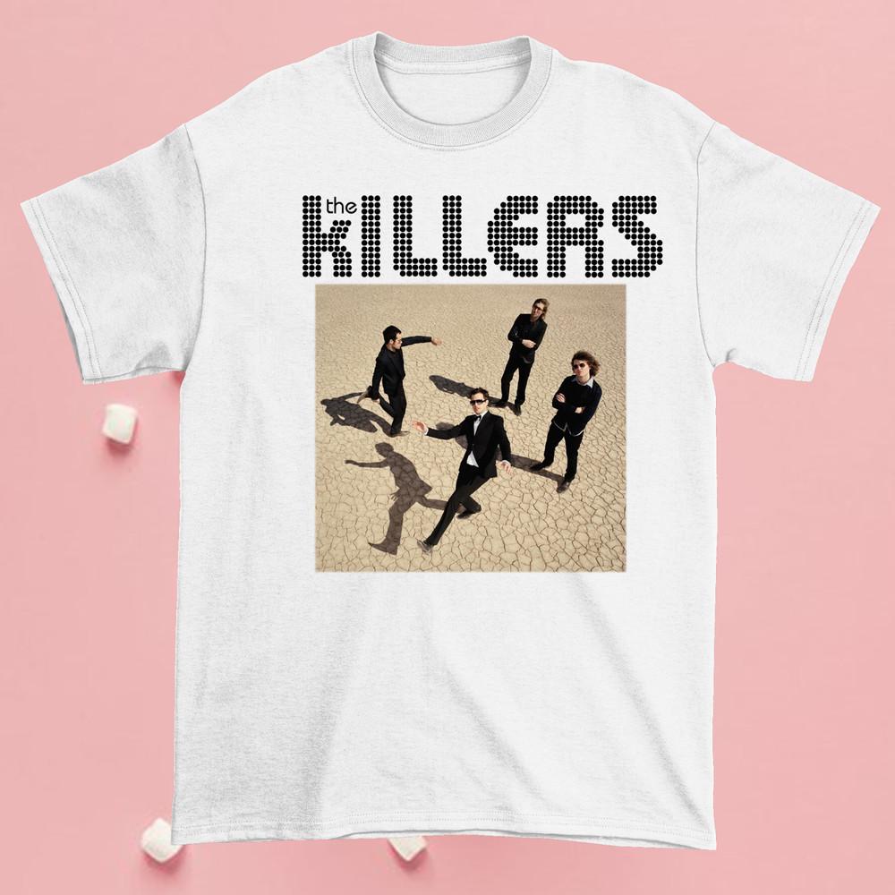 

The Killers Dancing to the beat Shirt White unisex Gift family Short Sleeve Unisex T-Shirt XXXL