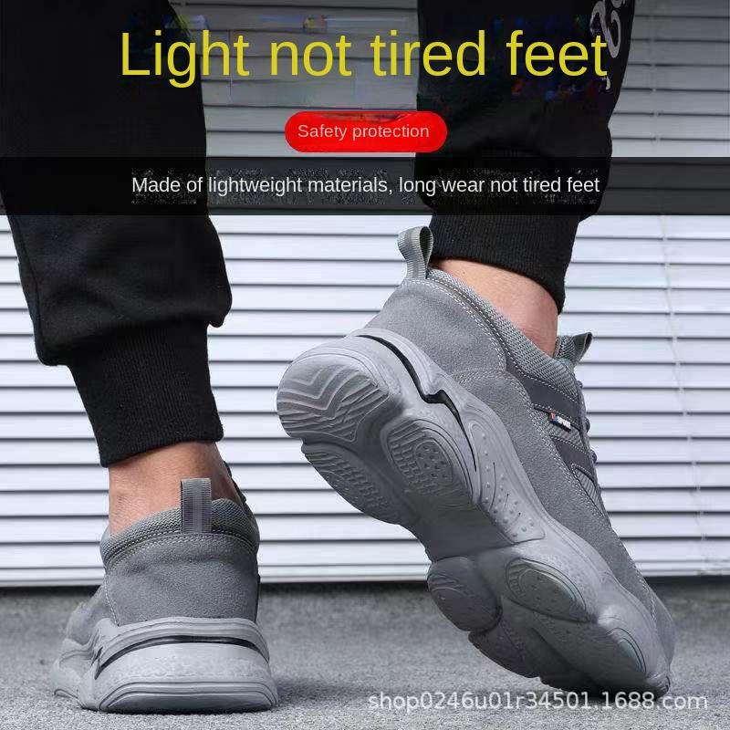 Labor Insurance Shoes Men's Lightweight Anti-smashing and Anti-piercing Steel Bag Head Work Safety Shoes