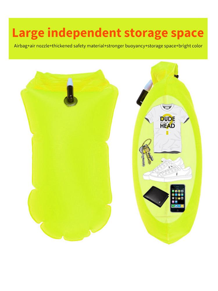 Outdoor Safety Swimming Buoy Multifunction Swim Float Bag with Waist Belt Lifebelt Storage Bag for Water Sports