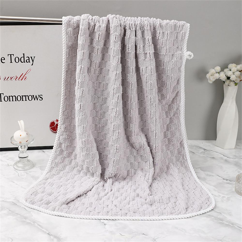 1 PC Soft Thickened Coral Microfiber Fleece Towel Quick Dry Water Absorbent Solid Color for Face And Hand Bathroom Towel
