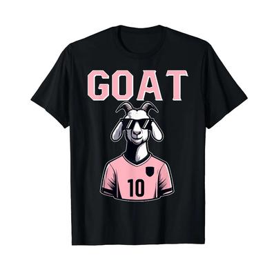 GOAT 10 Shirt for Men Women Kids Funny Soccer T-Shirt