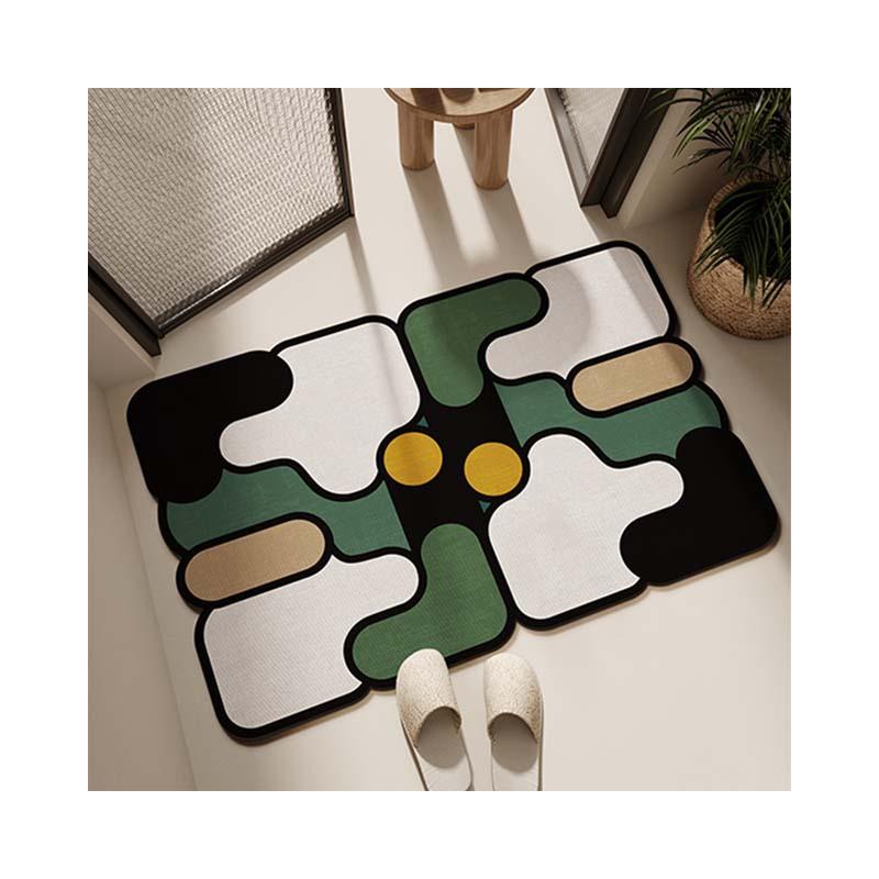 

VIKAMA Italian bathroom floor mat diatom mud water-absorbing bathroom and toilet anti-slip quick-drying mat for home decoration 40X60CM