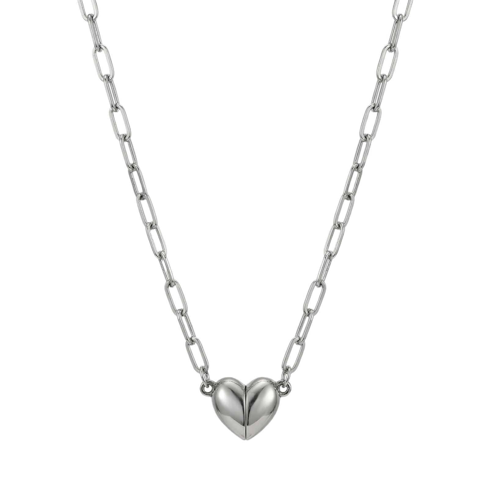 

Heart-shaped Chain Pendant One Size серебряный