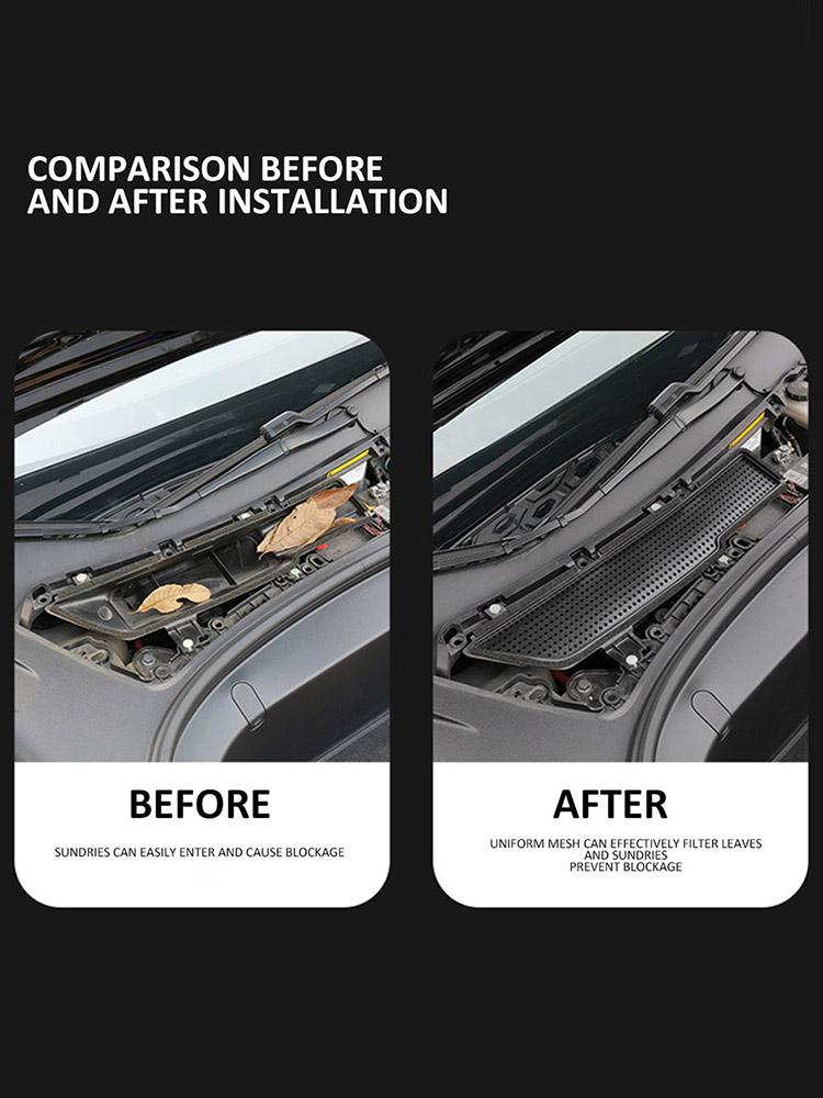 Car Air Condition Intake Filter Flow Vent Trim Dust Prevention Melt Blown Fabric Air Filter Intake for Tesla Model 3 2017-2020