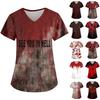 Women's Fashion Casual Halloween Printed Pocket T-shirt Tops