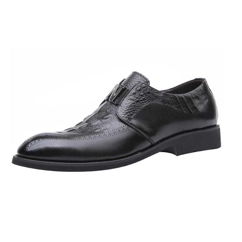 2025 autumn new business first-layer cowhide formal men's leather shoes office gentleman single shoes casual versatile