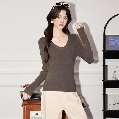 Terloman Damen U-Ausschnitt Strickpullover