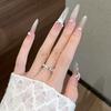 Cat's Eye Wearing Nail Pure Hand-made Nail Piece Fake Nail Wearing Nail Piece Advanced Sense Thin Dog Long