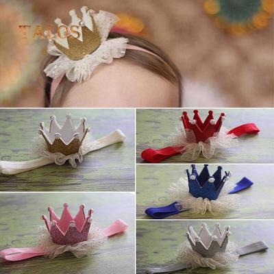 Bonito crianças bebê menina criança laço coroa faixa de cabelo headwear acessórios cabelos berloque