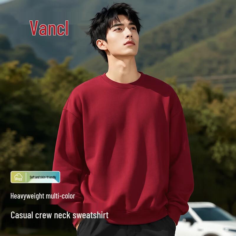 VANCL Men's 2026 Autumn Loose Fit Crewneck Sweatshirt