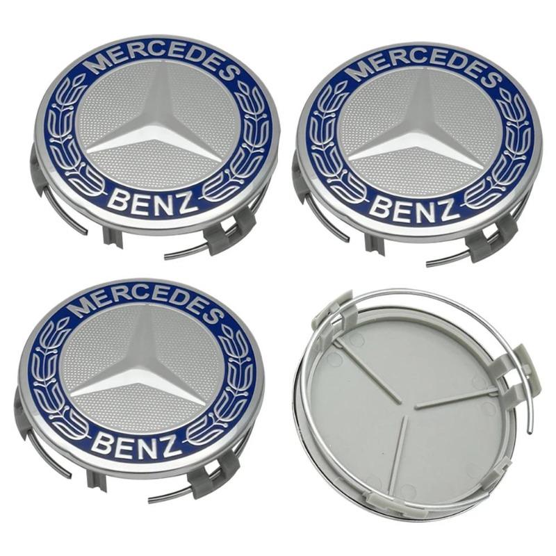 4pcs 75MM Black Car Styling Wheel Center Covers Hub Caps For Mercedes Benz W211 W203 W204 W210 W212 W220 W205 W124 AMG W202 CLA