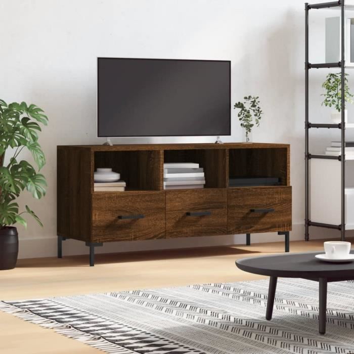 VidaXL TV Cabinet Brown Oak 102x36x50 Cm Engineered Wood 829043