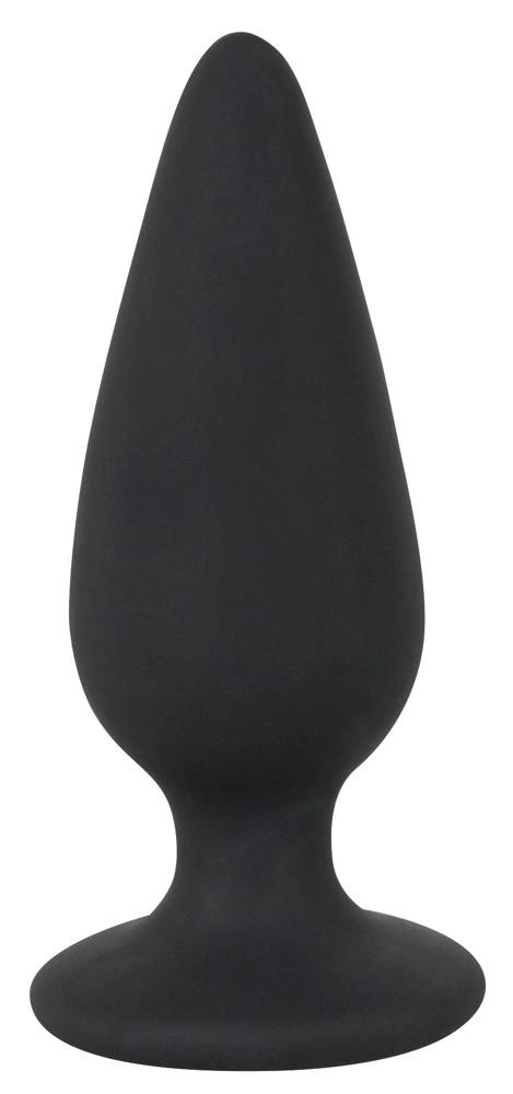Heavy Medium Tapered Anal Plug (8.9cm) - Black Velvets