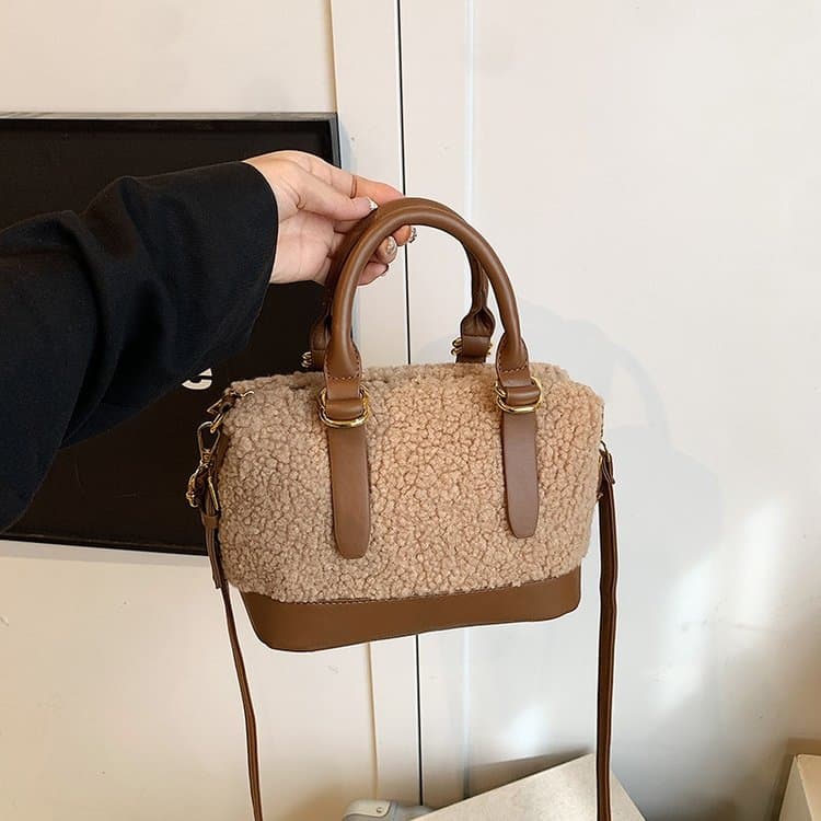 Damen Plüschtasche Schulter Schräg Umhängetasche