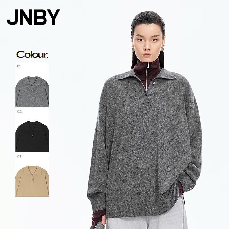 JNBY Women's 25 Autumn Wool Blend Polo Neck Pullover Sweater