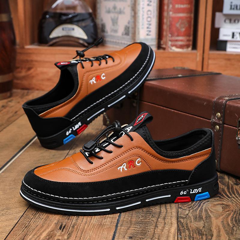 

Large size men s shoes Korean version daily commuter leather shoes fashion business casual men s shoes four seasons versatile breathable tide shoes 44