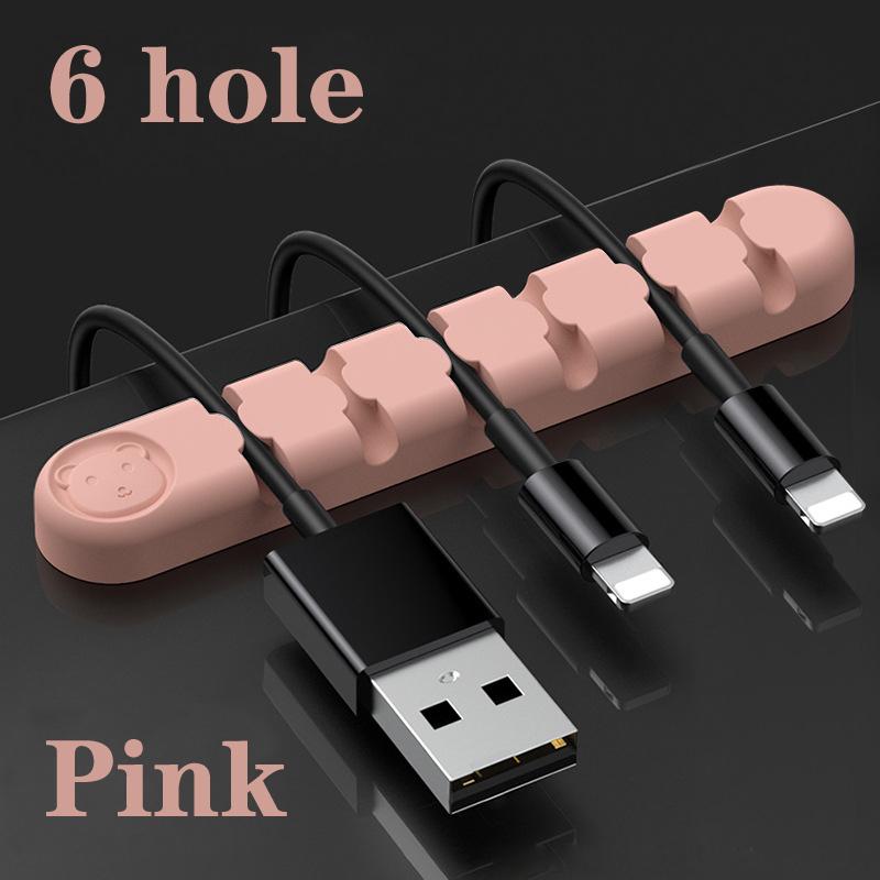Silikon-USB-Kabel-Organizer, Kabelaufwicklung, ordentliche Schreibtisch-Management-Clips, Kabelhalter für Maus, Kopfhörer, Kabel-Organizer