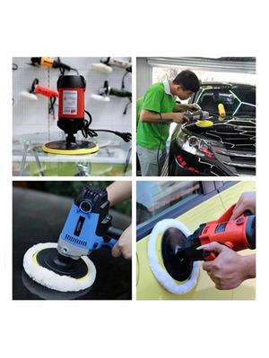 3 Stück Schwamm Polierpads Schaum Polierpads Set 7 Zoll Schleifscheibe zum Wachsen von Autos