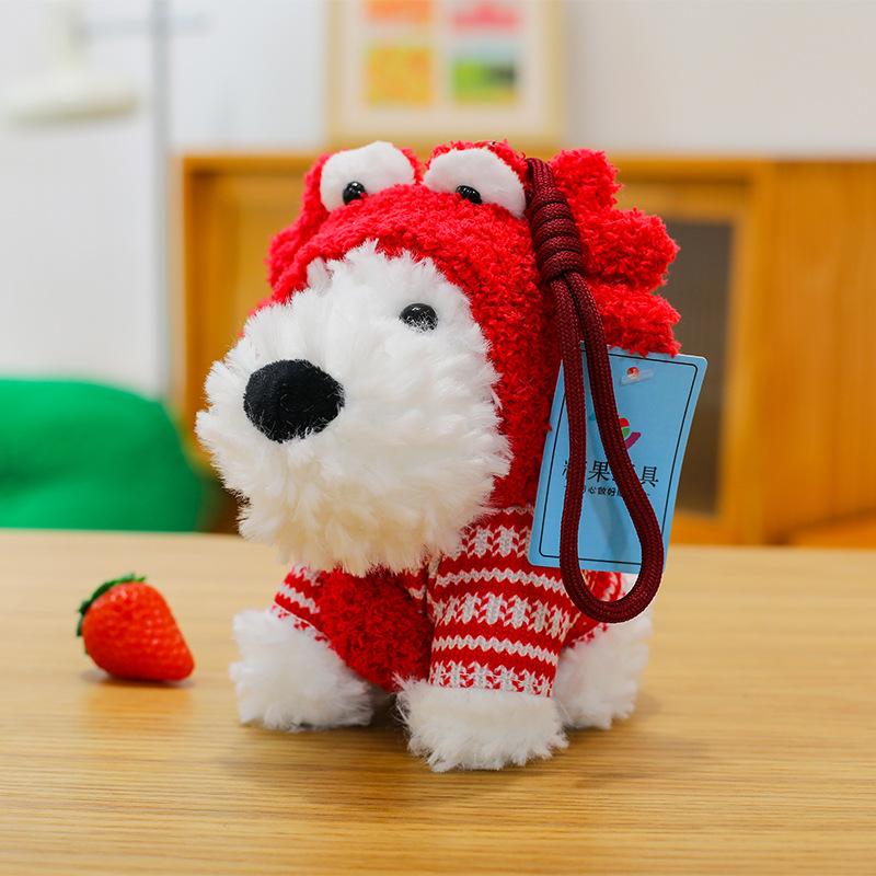 Variety West Highland Dog Plush Toy Cute Clothing Puppy Pendant Doll Bag Accessories Keychain