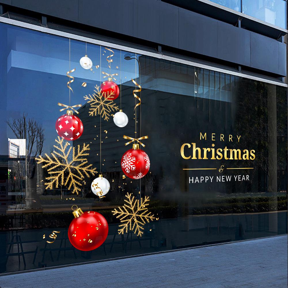 2026 Holiday Window Stickers: New Year and Christmas Static Cling Decals for Glass and Doors