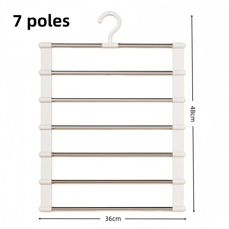 1Pc Stainless Steel Space-Saving Foldable Pants Hangers for Jeans, Leggings & Trousers - Closet Organizer