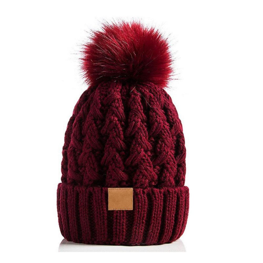 Thicken Knit Beanie Hat Twist Knitting Slouchy Warm Cap Warm Women Winter Hat Outdoors