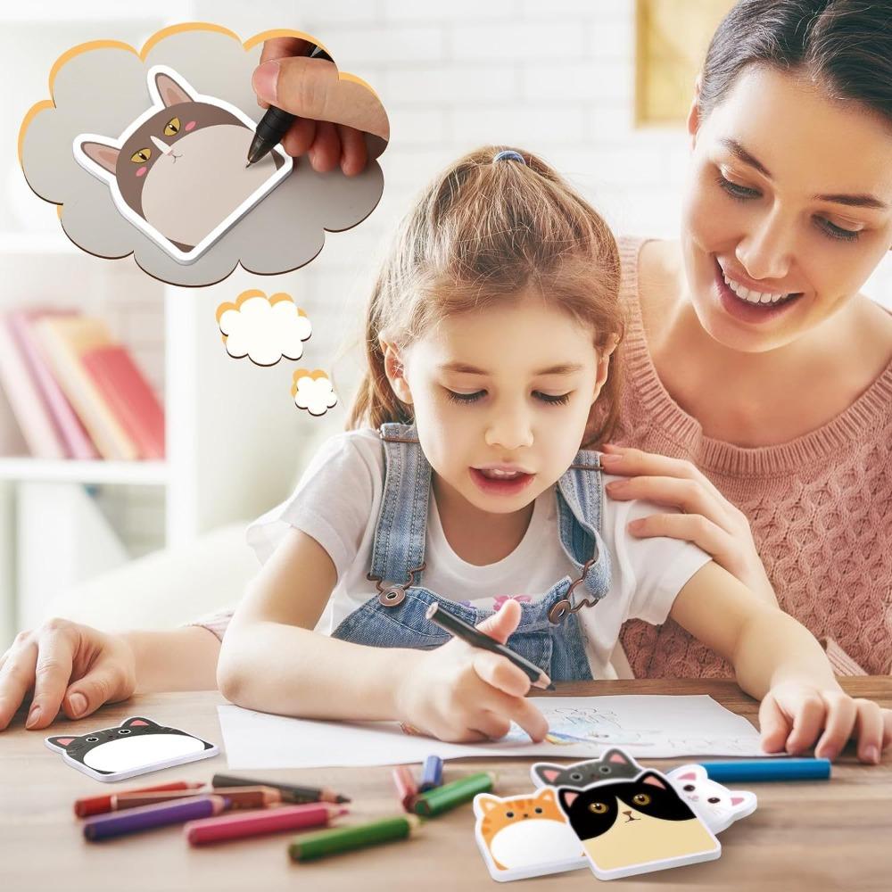 12pcs Creative Cat Sticky Note Meow Dog Message Paper Bookmarks Animal Memo Pad  School Supplies